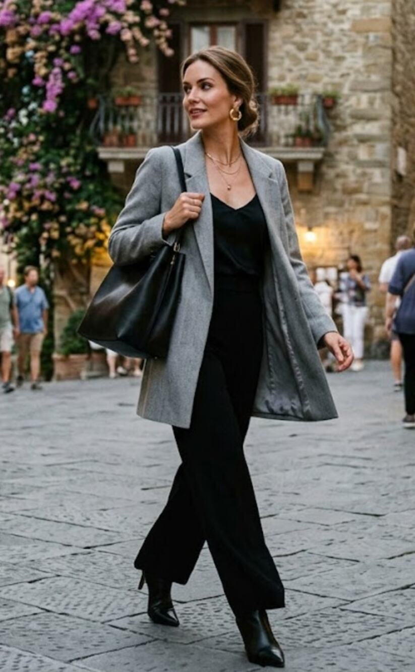 Cinzia Rocca Italy Grey Viscose Blend Long Open Front Jacket 8
